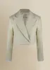 Morgaine Linen Blazer in Beige sold by Contessa Mills