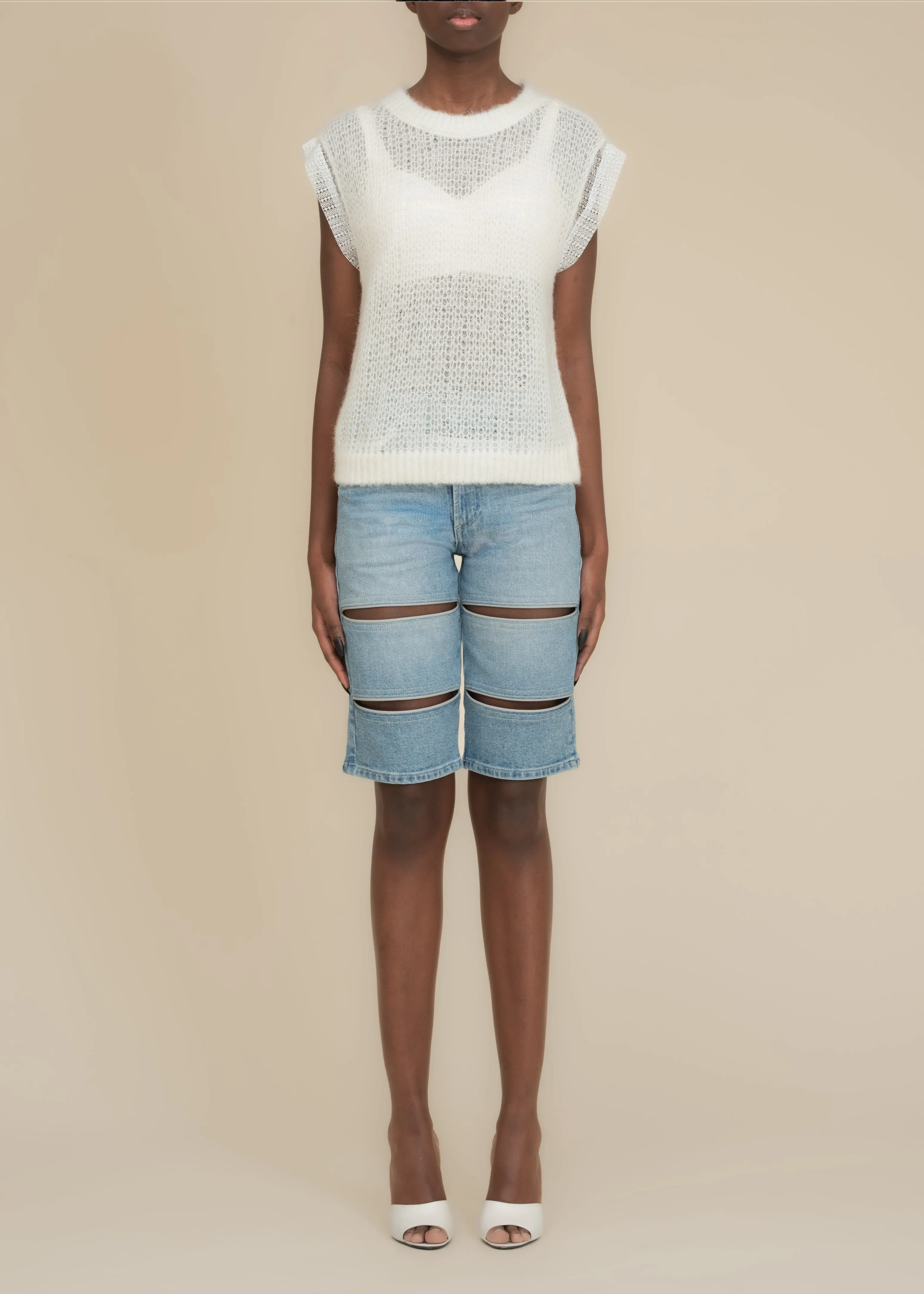 Arcana Jean Short in Indigo sold by Contessa Mills product image thumbnail 2