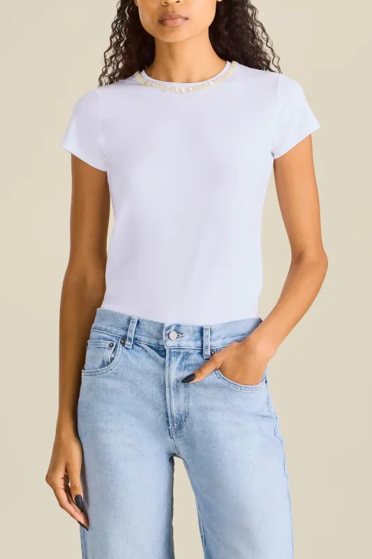 Contessa Tee in White made by Contessa Mills