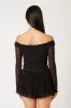 Off-The-Shoulder Ruffle Mesh Top sold by Cotton Candy LA