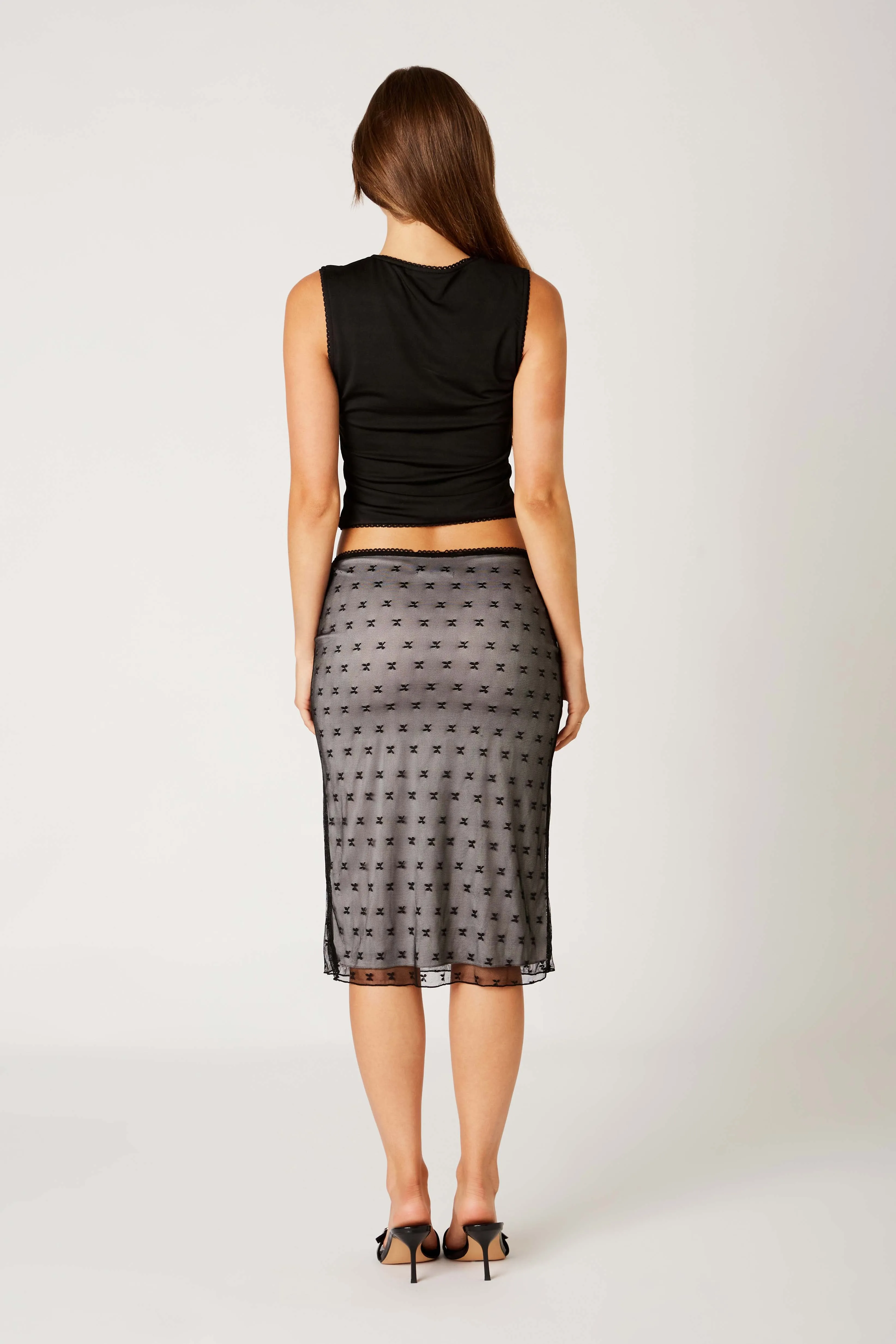 Butterfly Lace Midi Skirt sold by Cotton Candy LA product image thumbnail 3
