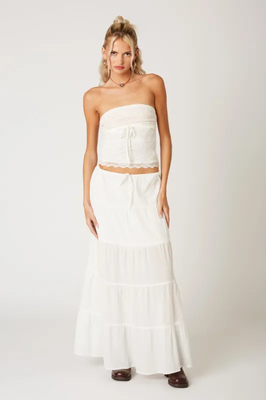 Cotton Tiered Maxi Skirt sold by Cotton Candy LA