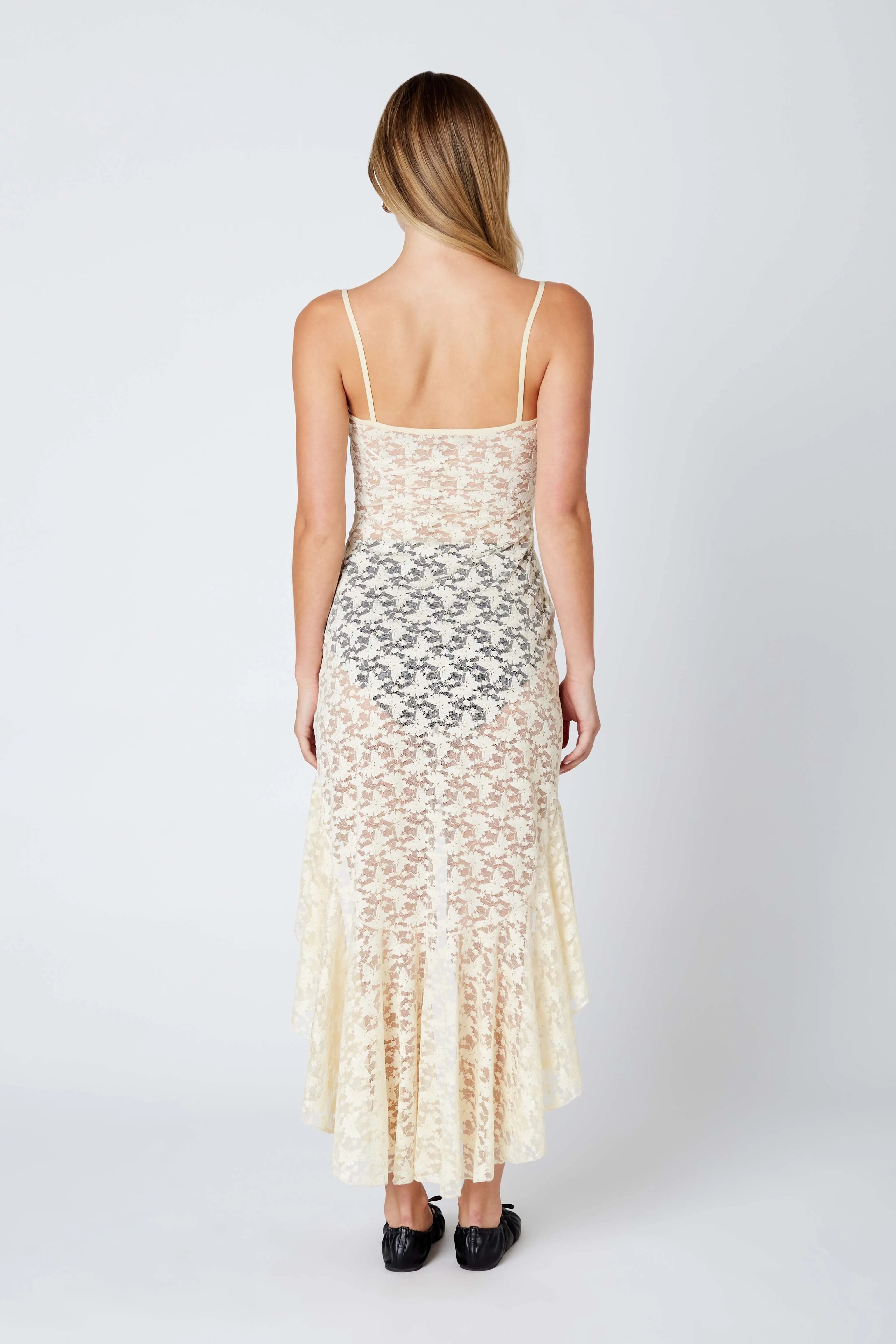 High-Low Ruffle Lace Dress sold by Cotton Candy LA product image thumbnail 4