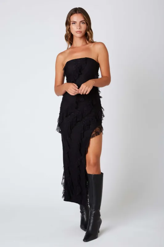 Lace Strapless Maxi Dress sold by Cotton Candy LA