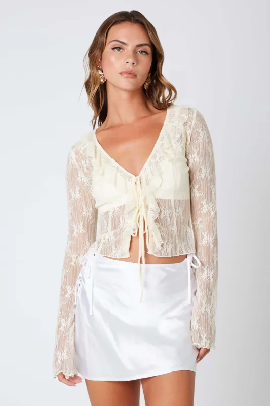 Long Sleeve Lace Cover-Up sold by Cotton Candy LA