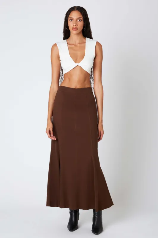Twill Maxi Skirt sold by Cotton Candy LA