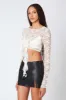 Rosette Lace Crop Top sold by Cotton Candy LA