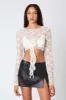 Rosette Lace Crop Top sold by Cotton Candy LA