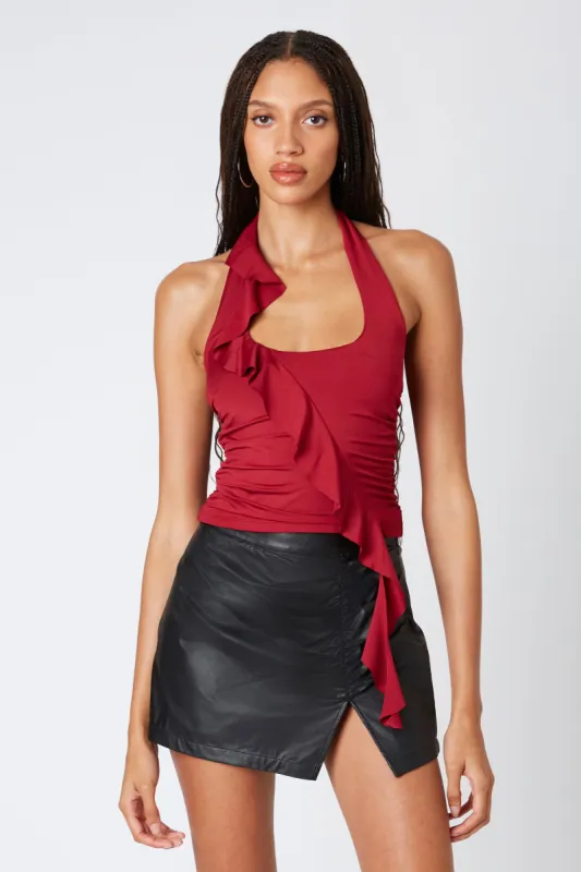Ruffled Halter Knit Top sold by Cotton Candy LA