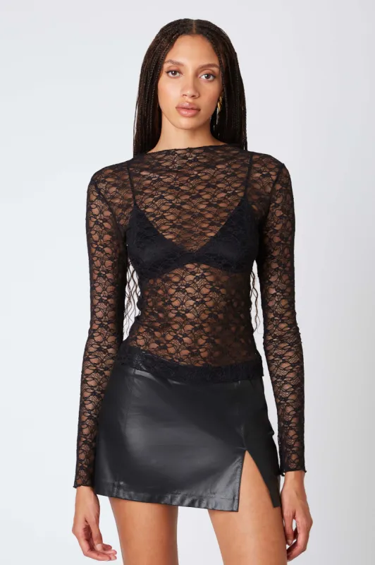 Floral Lace Long Sleeve sold by Cotton Candy LA