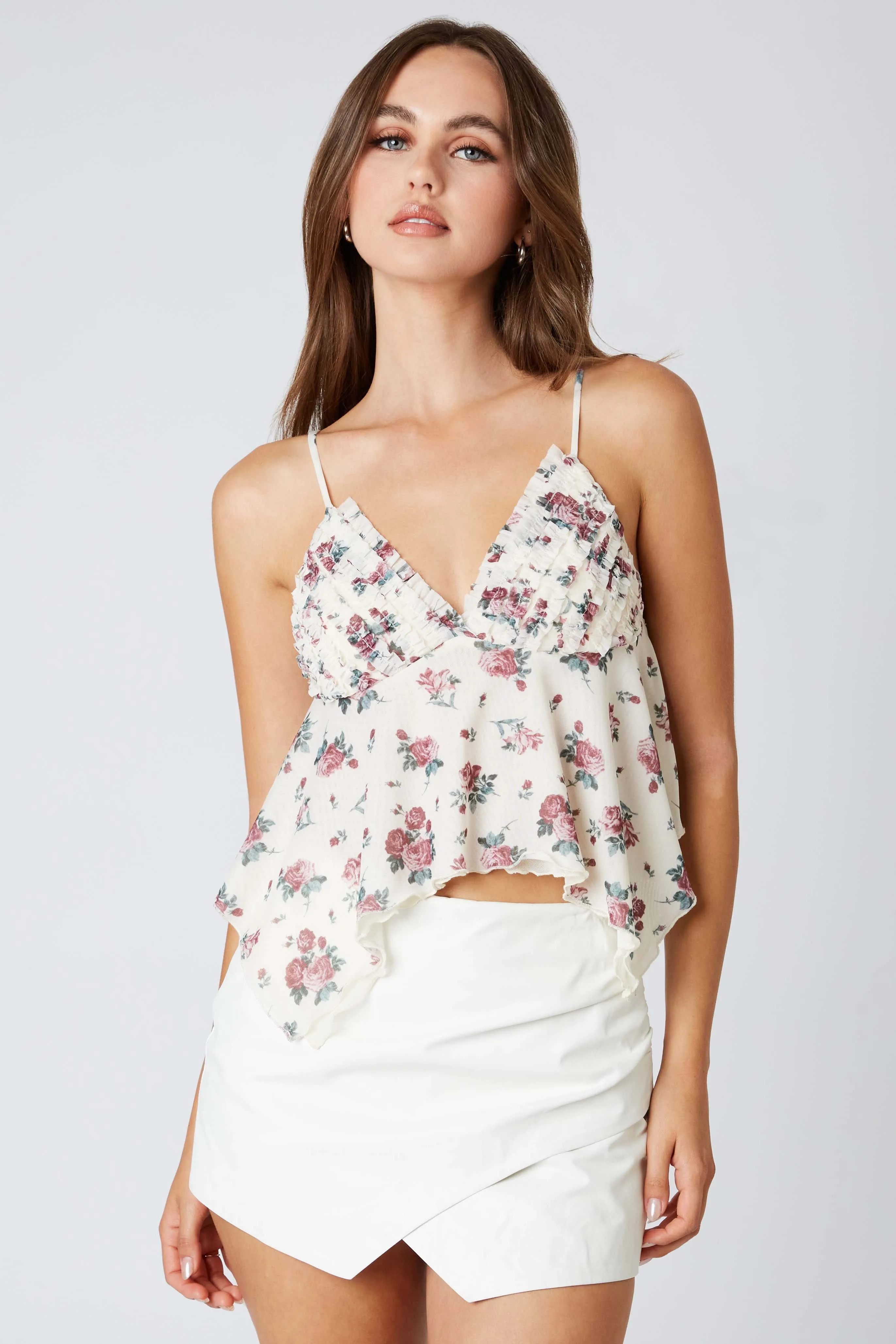 Floral Asymmetrical Hem Top sold by Cotton Candy LA product image thumbnail 3