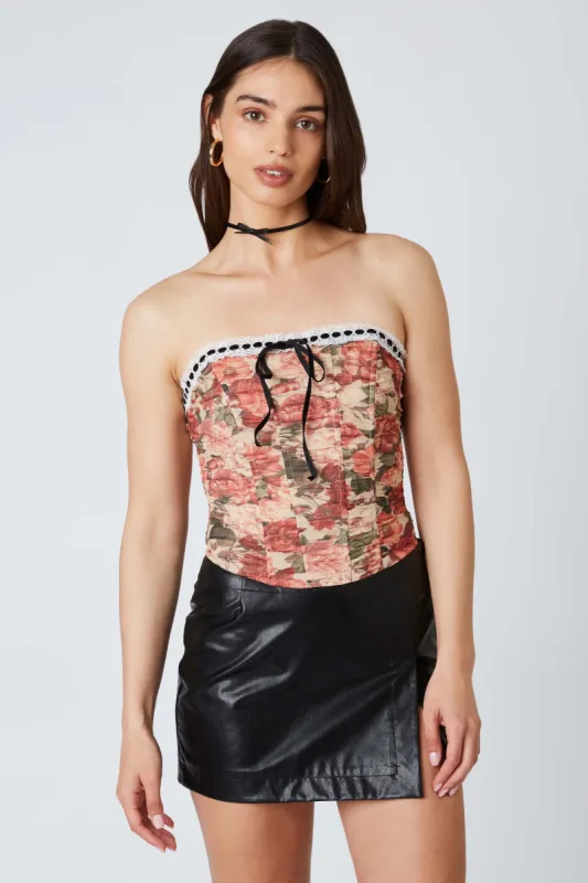Floral Mesh Corset sold by Cotton Candy LA