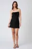 Strapless Rosette Satin Mini Dress sold by Cotton Candy LA