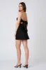 Strapless Rosette Satin Mini Dress sold by Cotton Candy LA