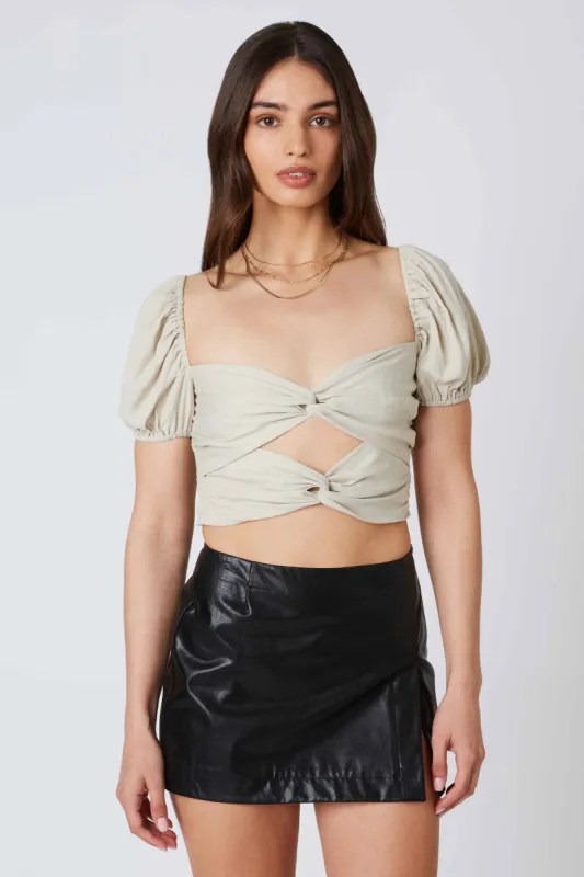 Twisted Puff Sleeve Top sold by Cotton Candy LA