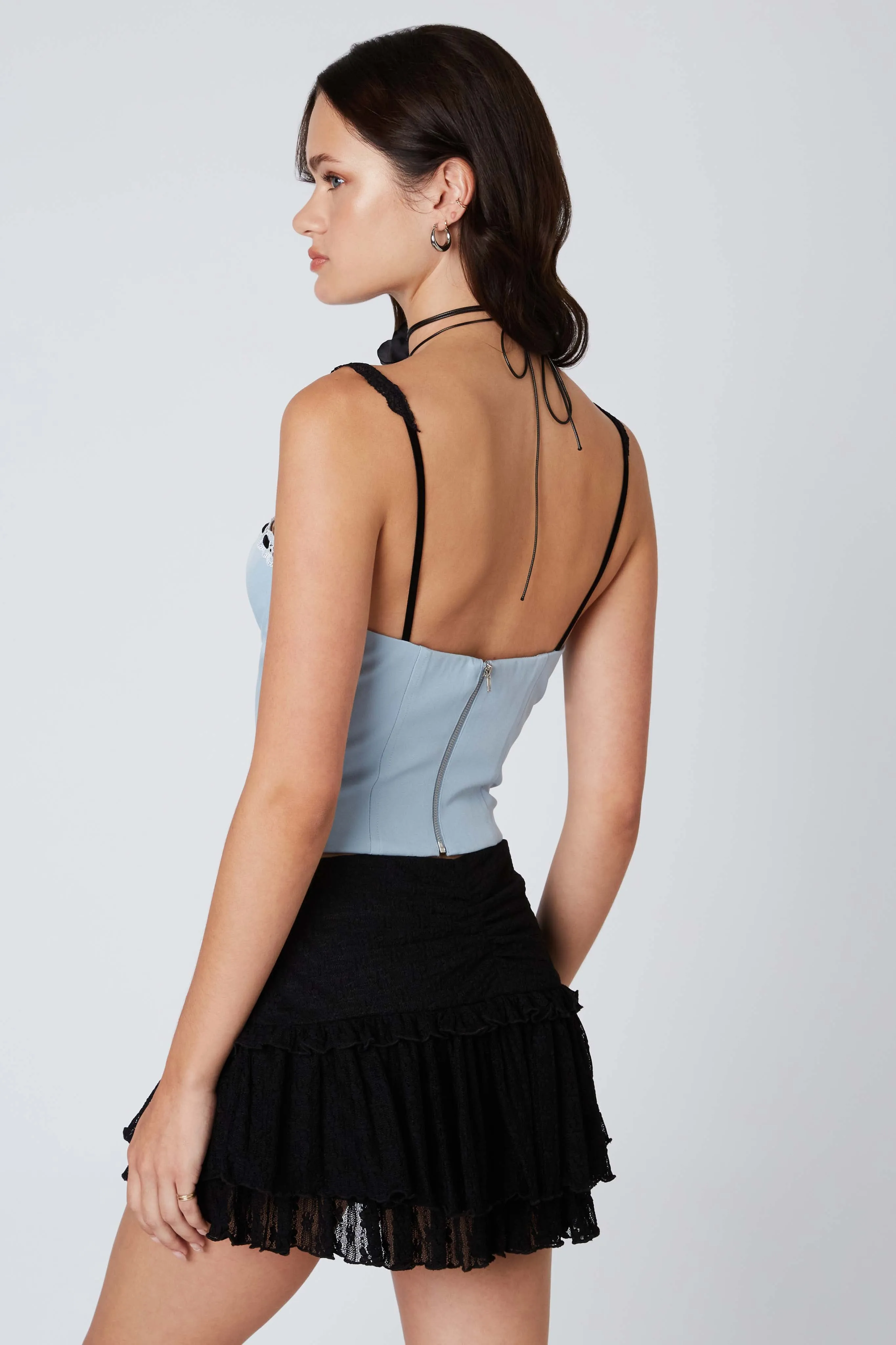 Ribbon Front Corset Top sold by Cotton Candy LA product image thumbnail 4