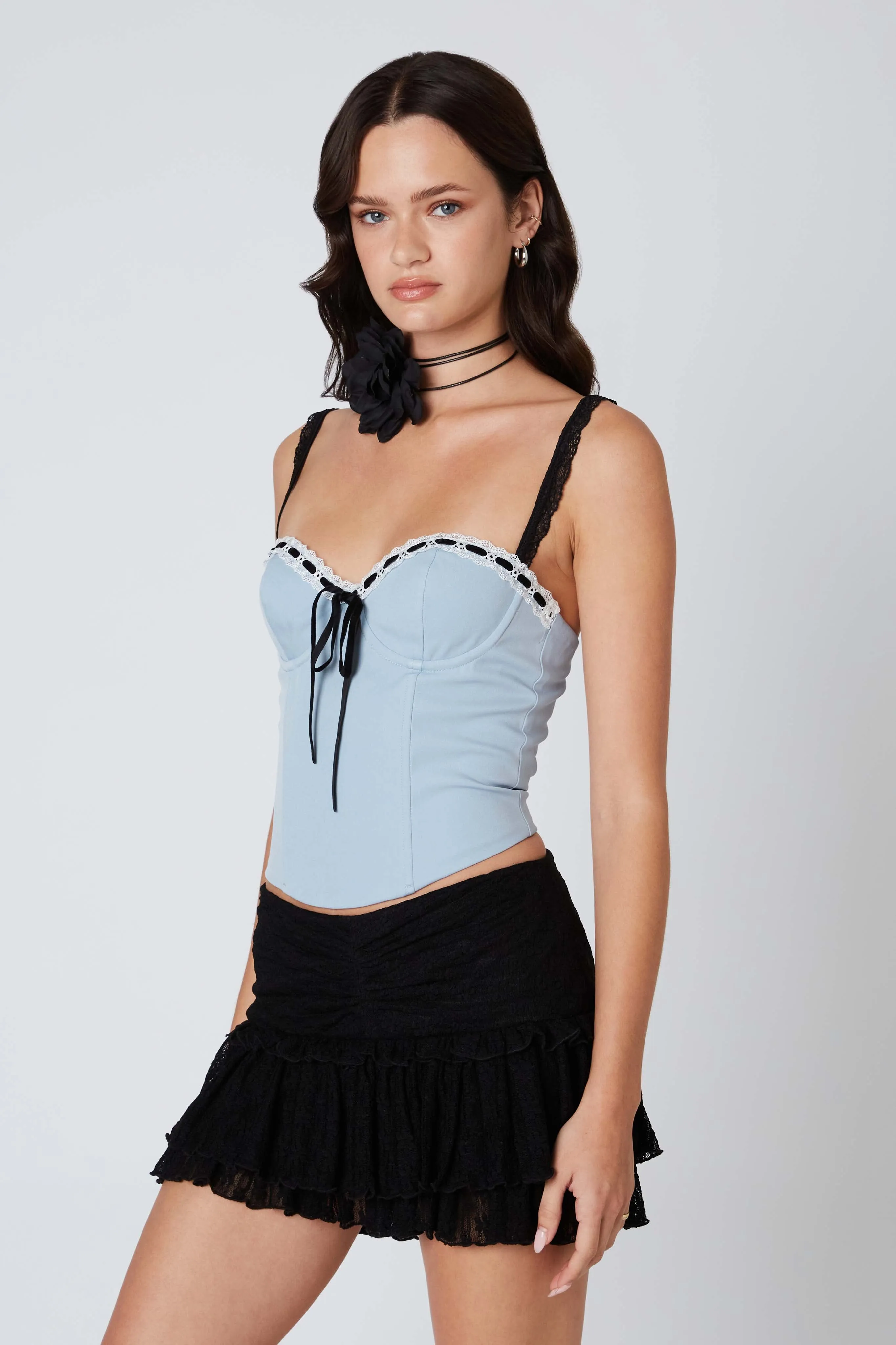 Ribbon Front Corset Top sold by Cotton Candy LA product image thumbnail 3