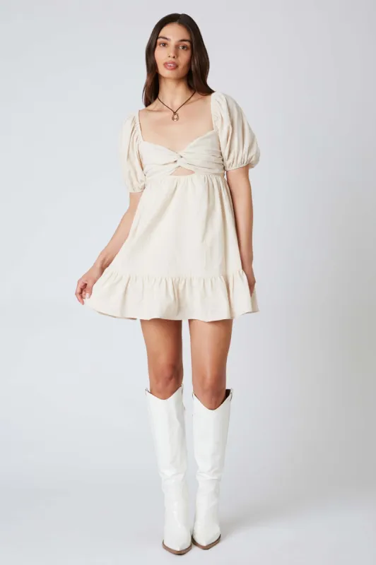 Linen Keyhole Romper sold by Cotton Candy LA