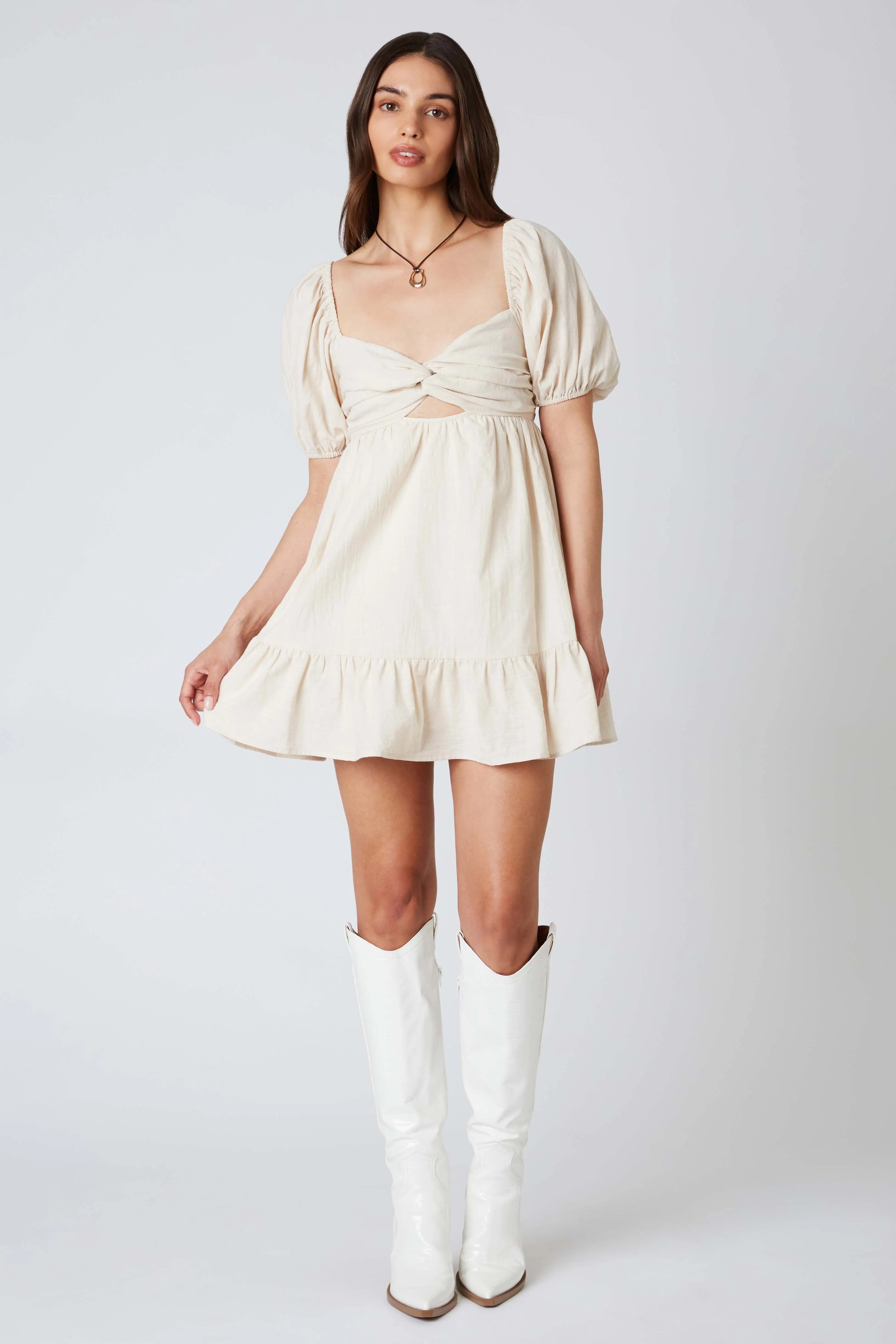Linen Keyhole Romper sold by Cotton Candy LA