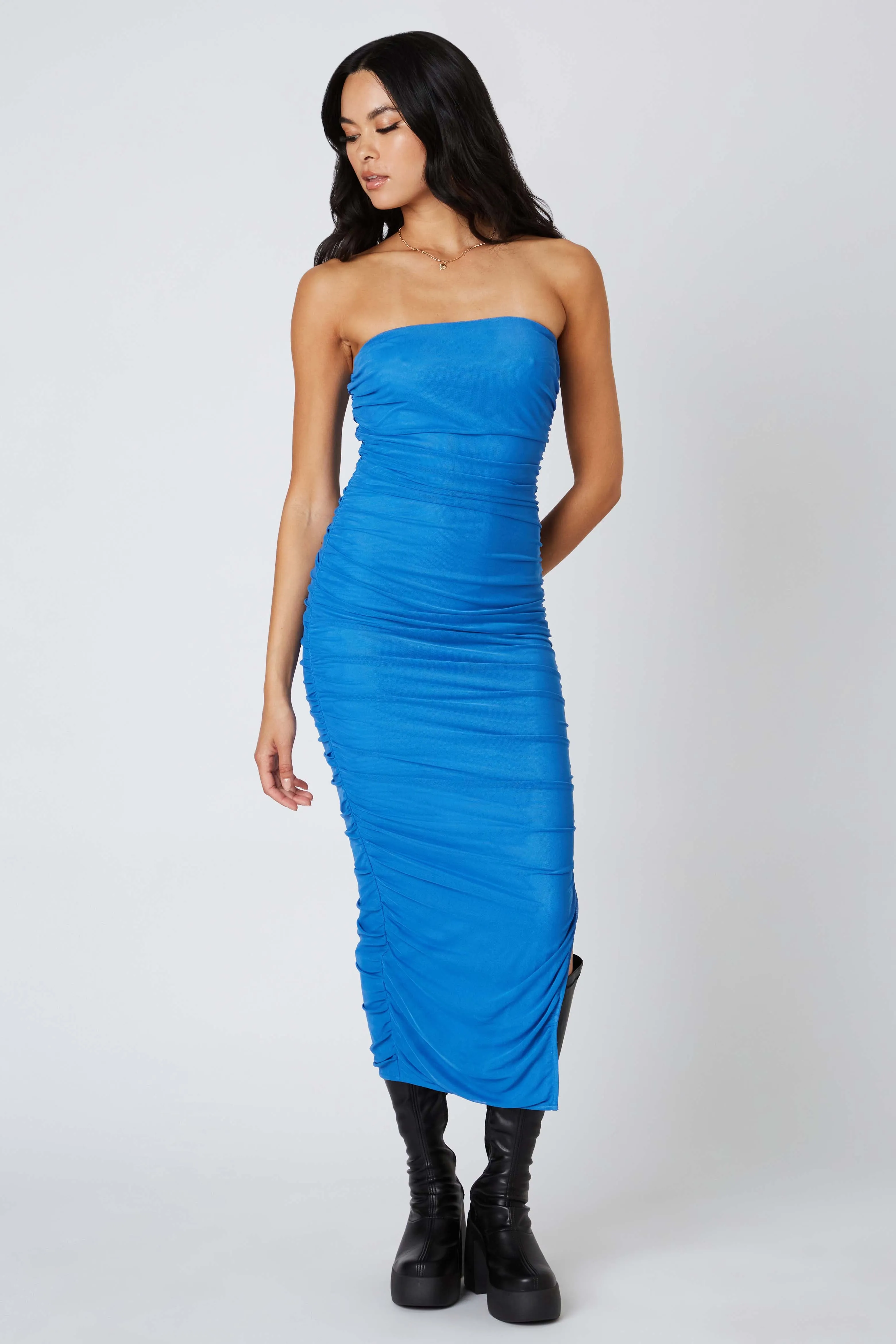 Ruched Bodycon Midi Dress sold by Cotton Candy LA product image thumbnail 3