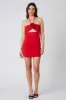 Rose Cut-Out Halter Mini Dress sold by Cotton Candy LA