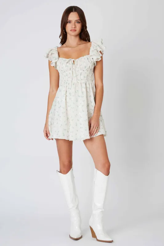 Ditsy Flared Mini Dress sold by Cotton Candy LA