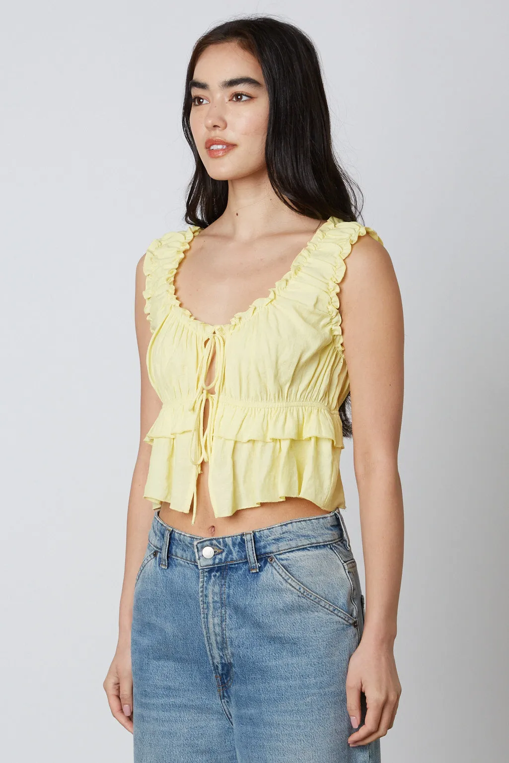 Ruffled Peplum Top sold by Cotton Candy LA product image thumbnail 2