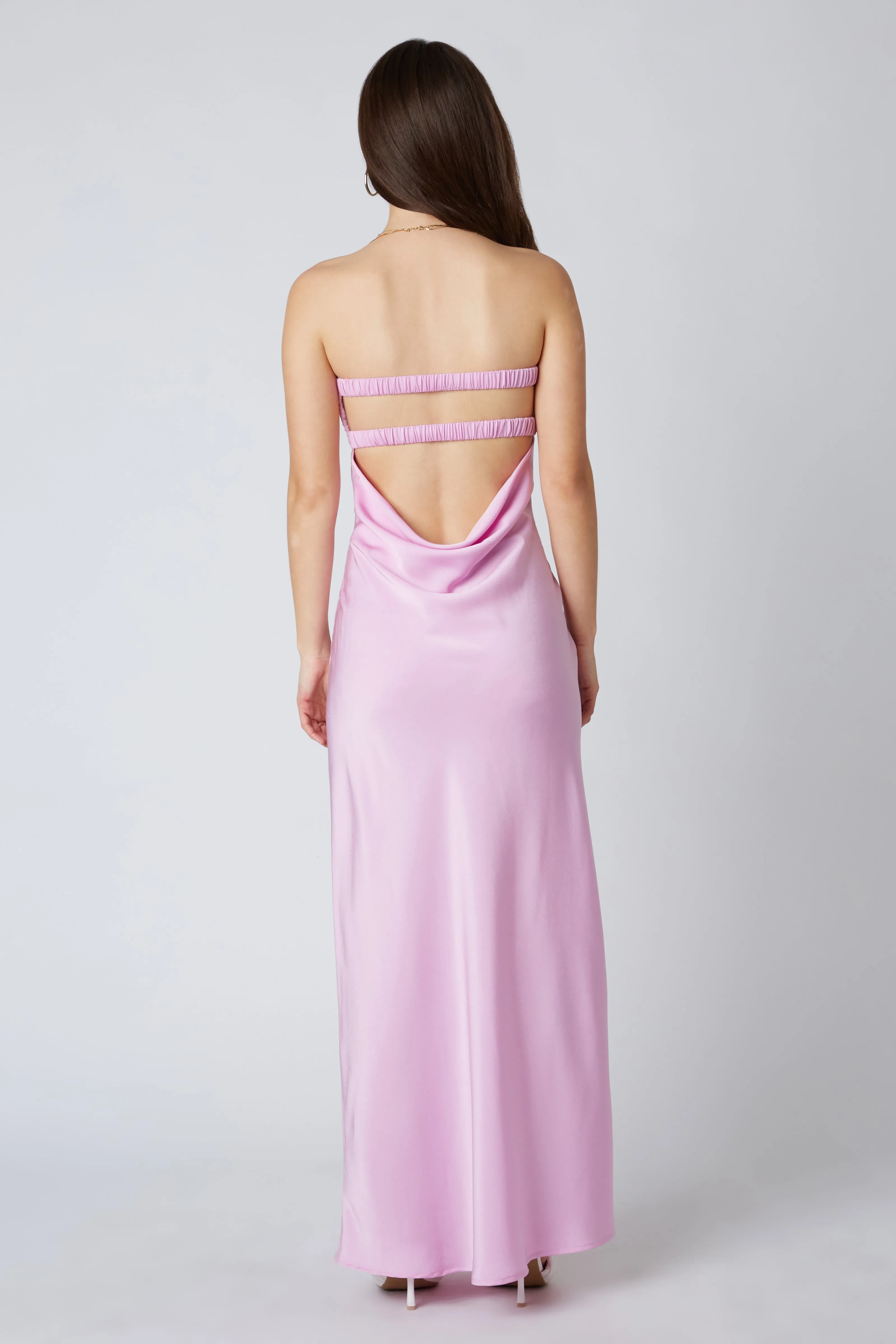 Strapless Satin Maxi Dress sold by Cotton Candy LA product image thumbnail 4