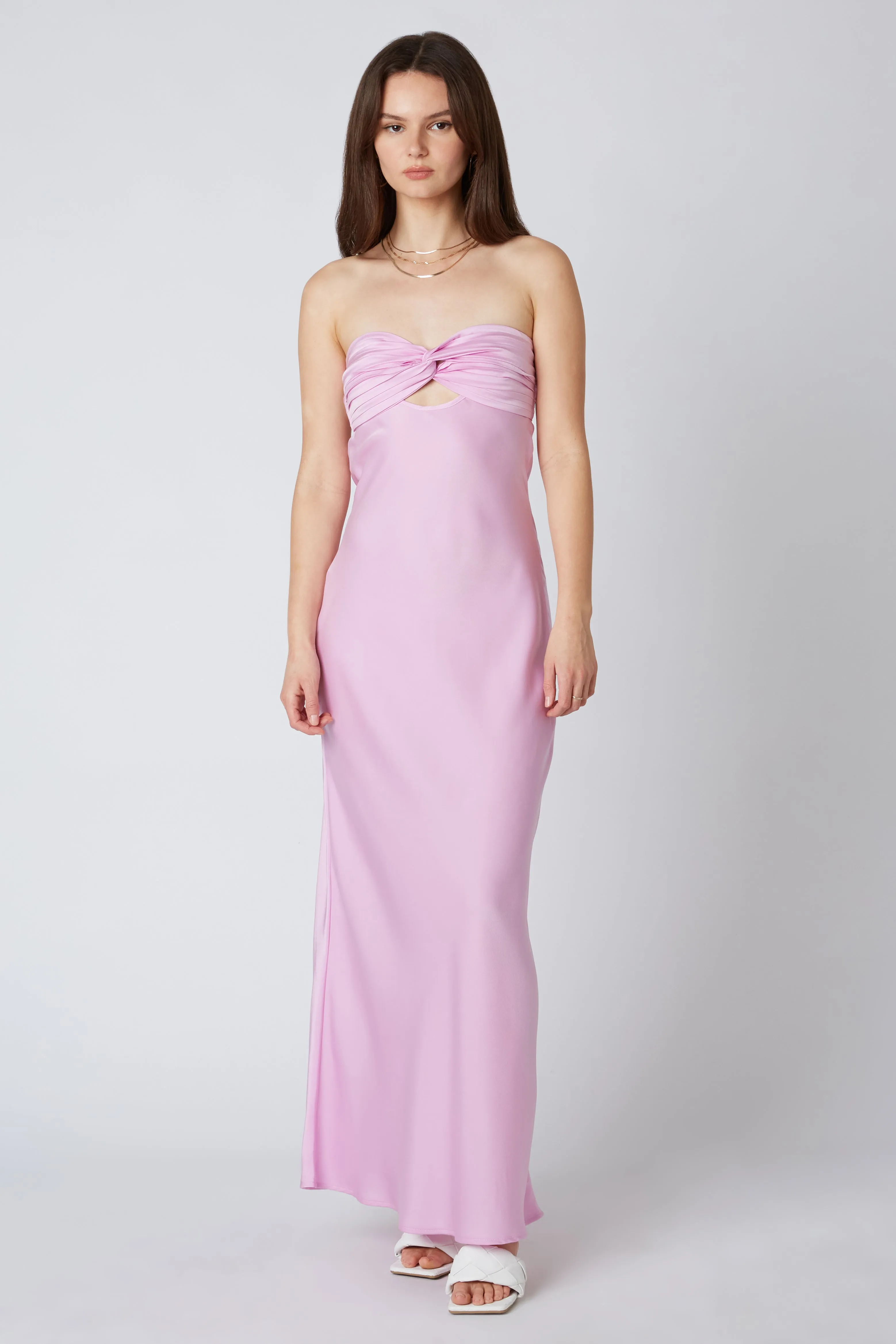 Strapless Satin Maxi Dress sold by Cotton Candy LA product image thumbnail 2