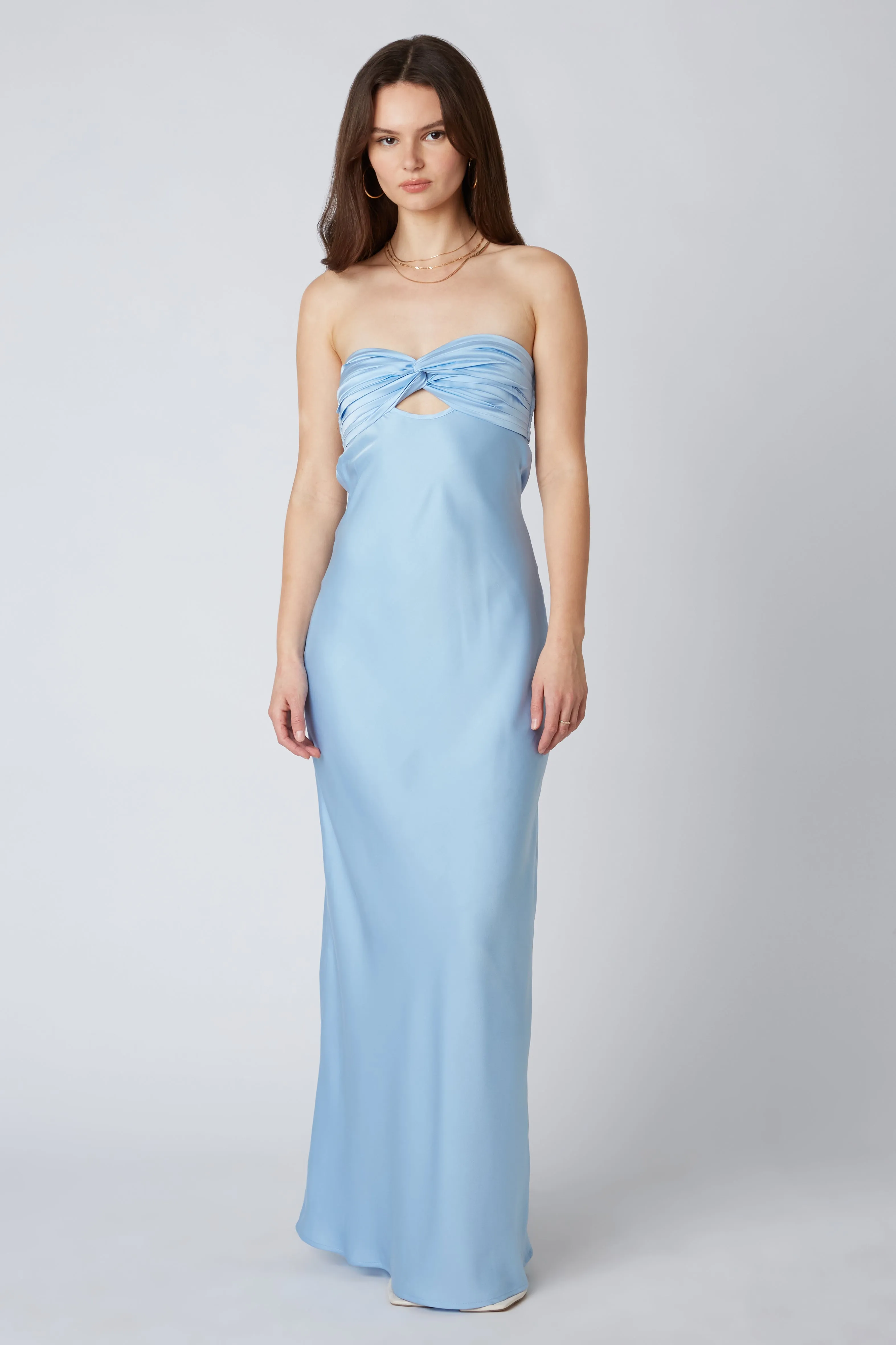 Strapless Satin Maxi Dress sold by Cotton Candy LA product image thumbnail 5
