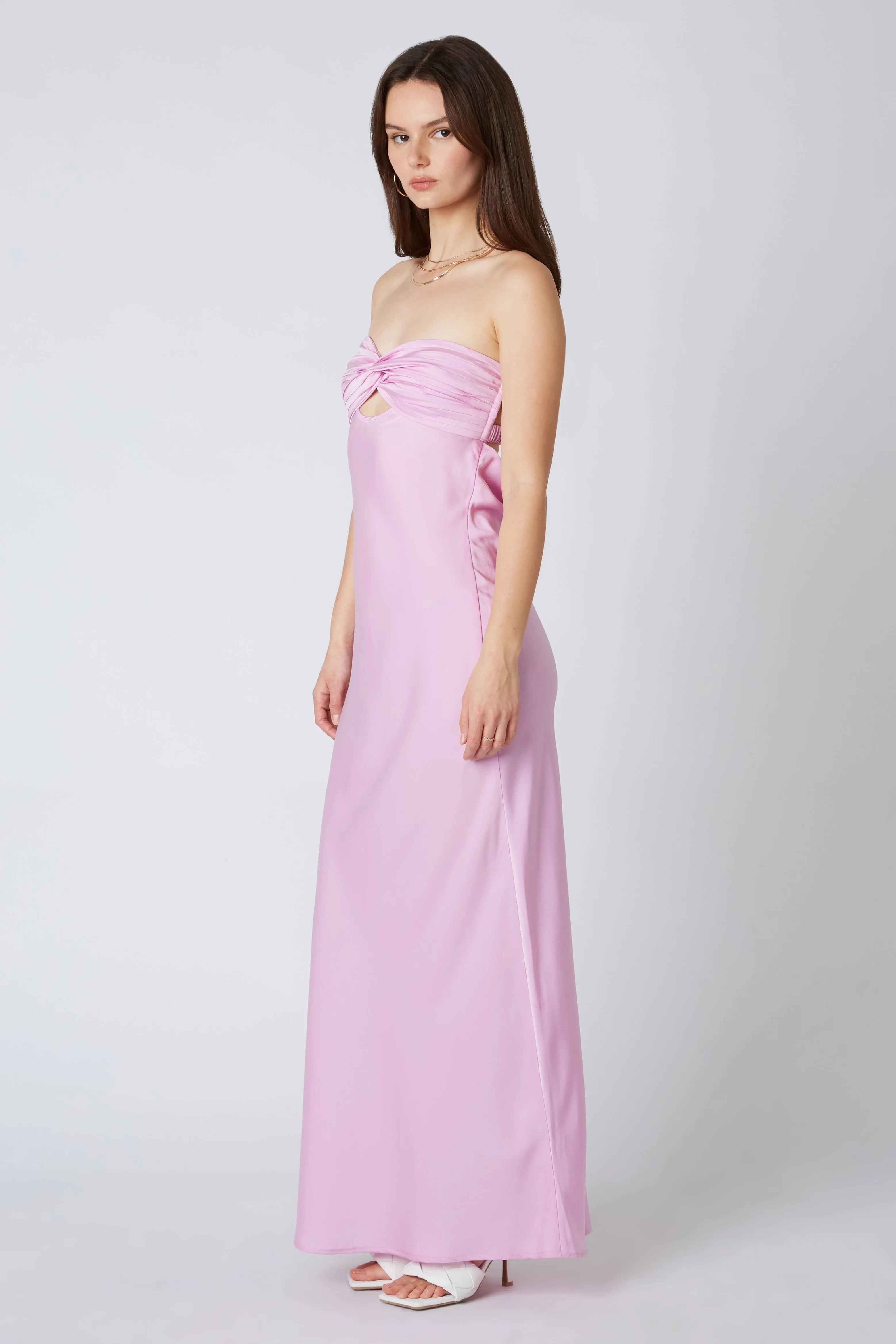 Strapless Satin Maxi Dress sold by Cotton Candy LA product image thumbnail 3