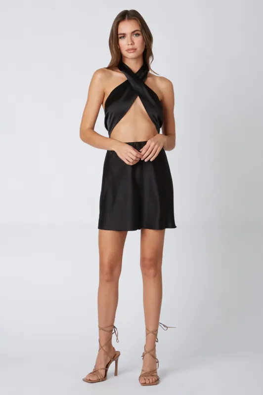 Satin Cut Out Mini Dress sold by Cotton Candy LA