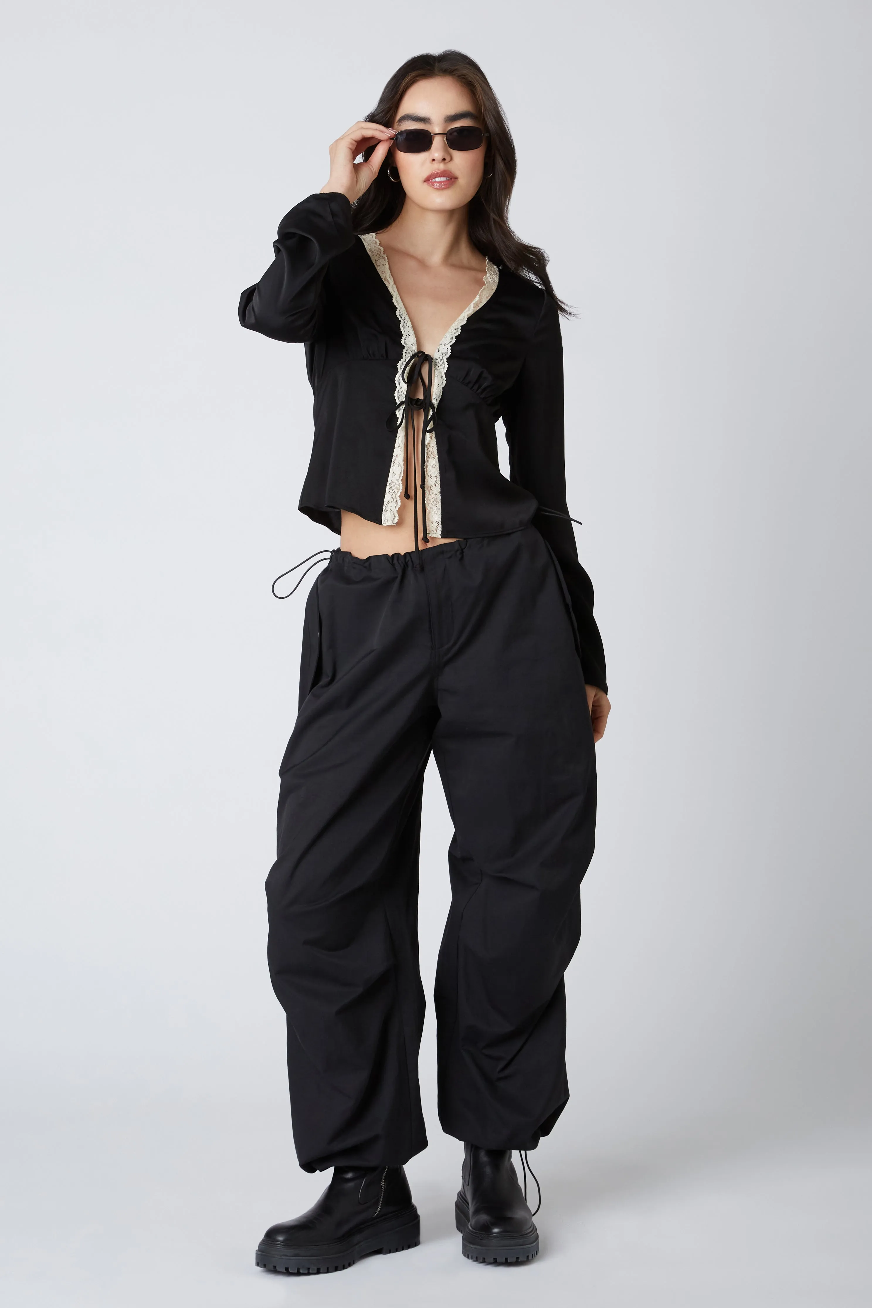 Satin Tie-Front Top sold by Cotton Candy LA