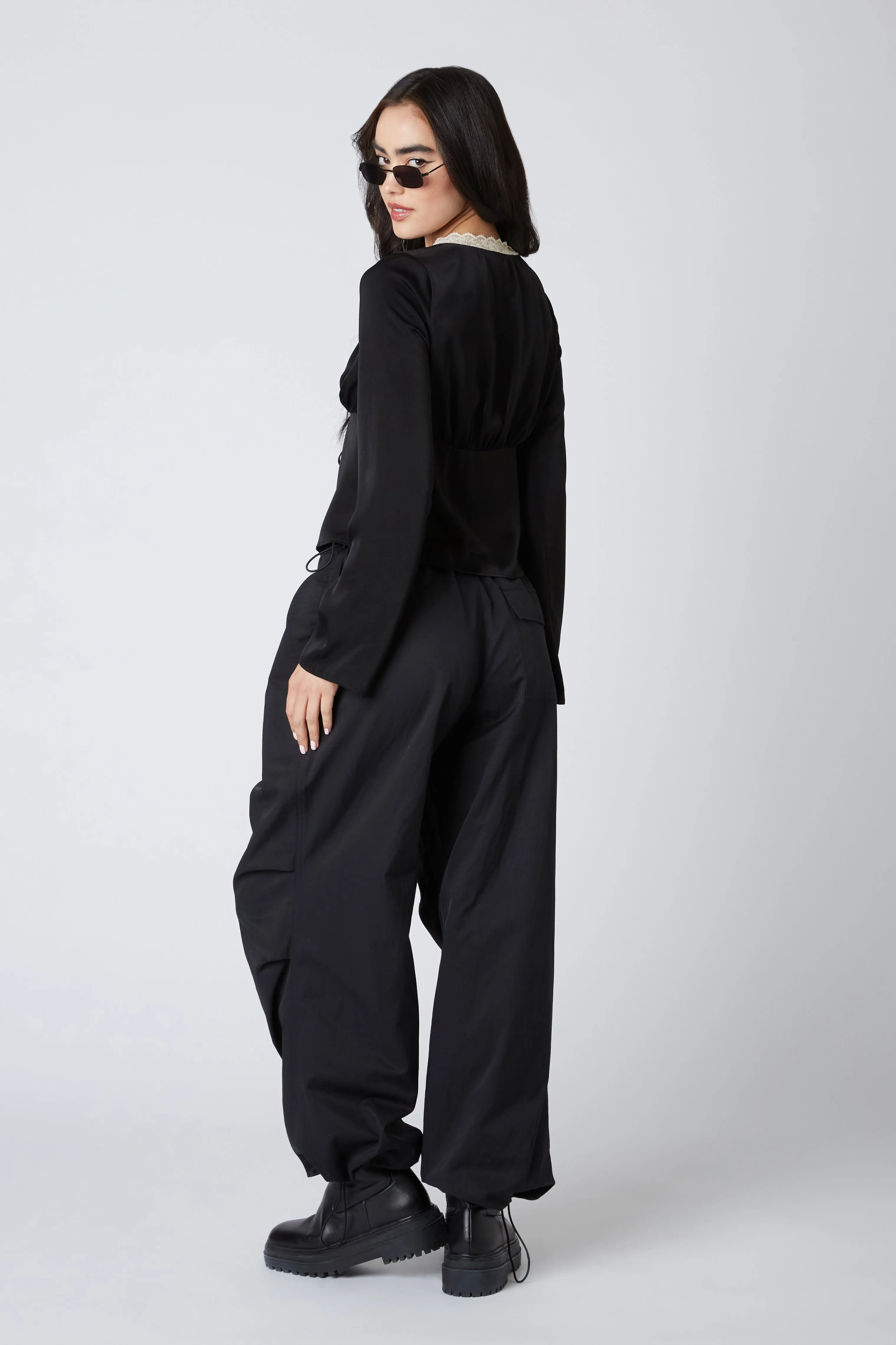 Satin Tie-Front Top sold by Cotton Candy LA product image thumbnail 4