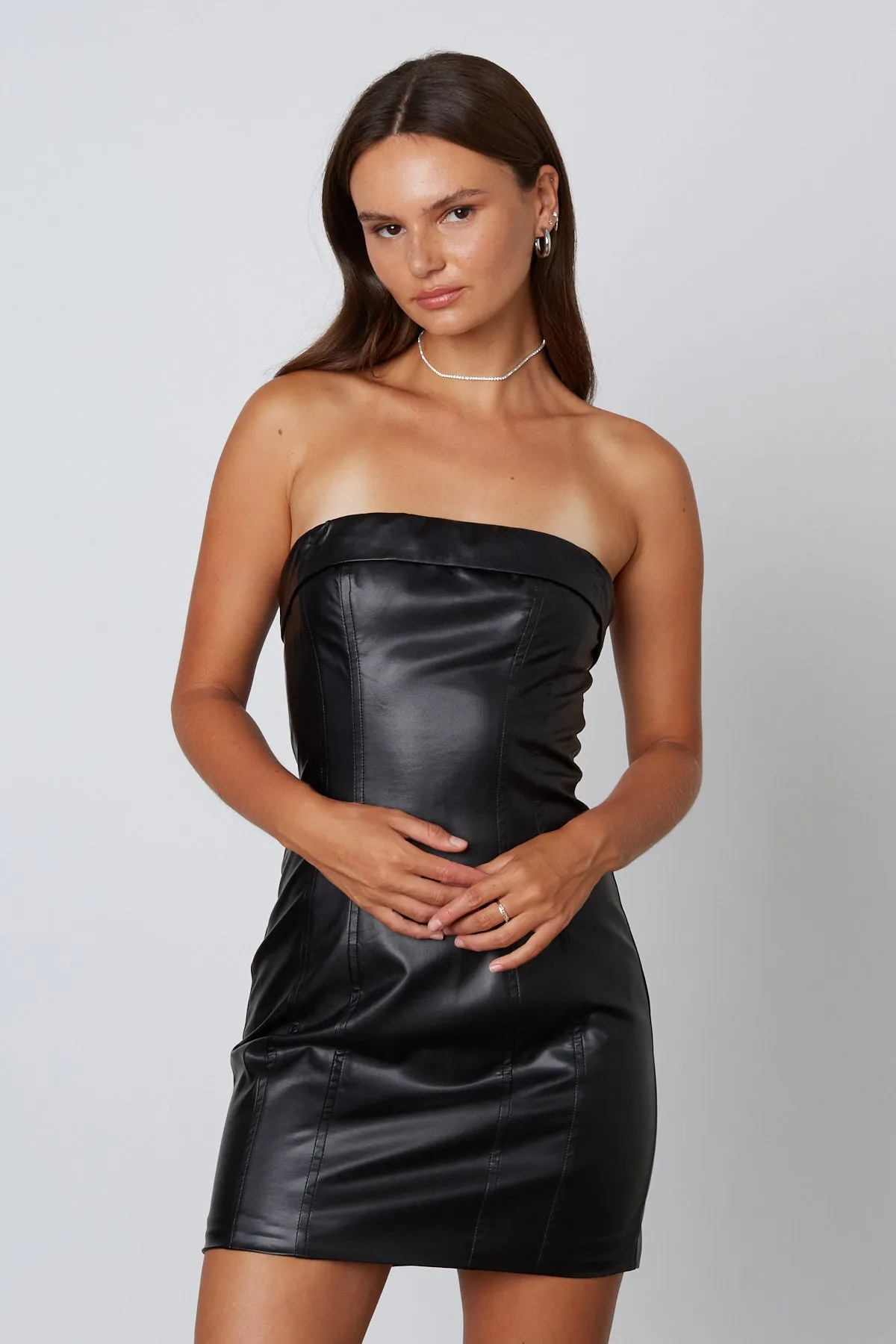 Vegan Leather Tube Dress sold by Cotton Candy LA