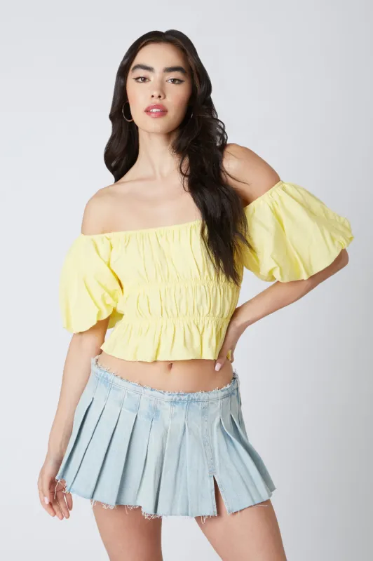Smocked Puff Sleeve Top sold by Cotton Candy LA
