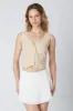 Linen Cropped Vest sold by Cotton Candy LA