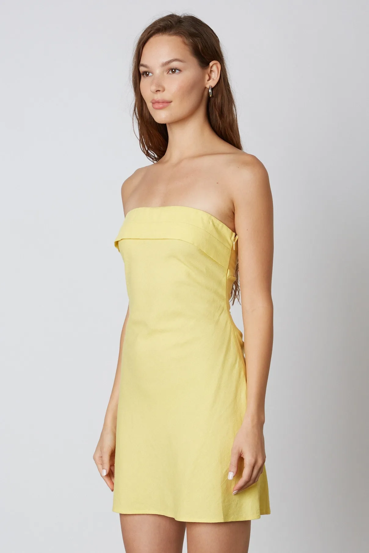 Strapless Linen Mini Dress sold by Cotton Candy LA product image thumbnail 2