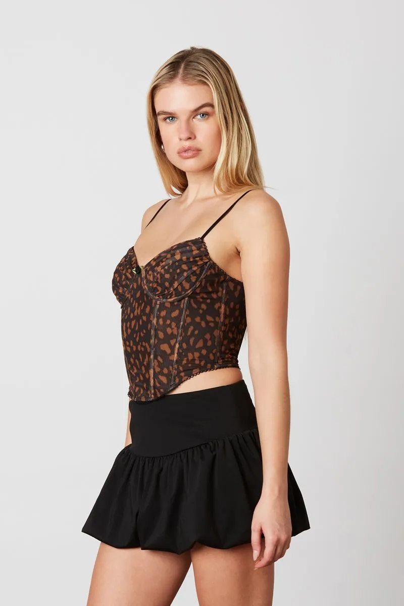 Leopard Mesh Bustier Top sold by Cotton Candy LA product image thumbnail 2