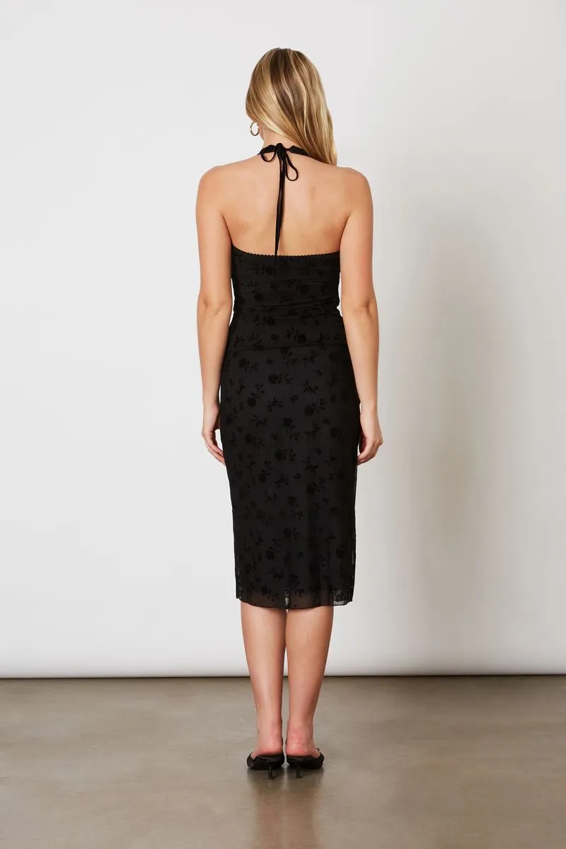 Flocked Velvet Mesh Halter Top sold by Cotton Candy LA product image thumbnail 3