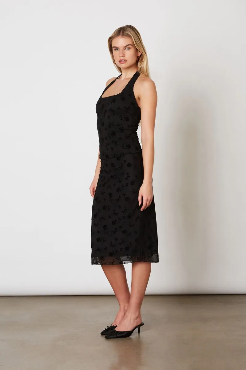 Flocked Velvet Mesh Halter Top sold by Cotton Candy LA product image thumbnail 2