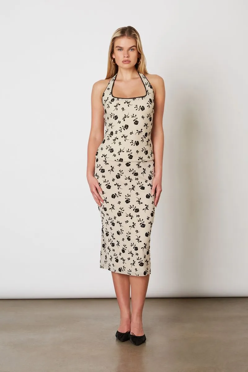 Flocked Velvet Mesh Midi Skirt sold by Cotton Candy LA