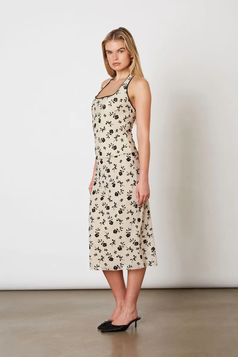 Flocked Velvet Mesh Midi Skirt sold by Cotton Candy LA product image thumbnail 2