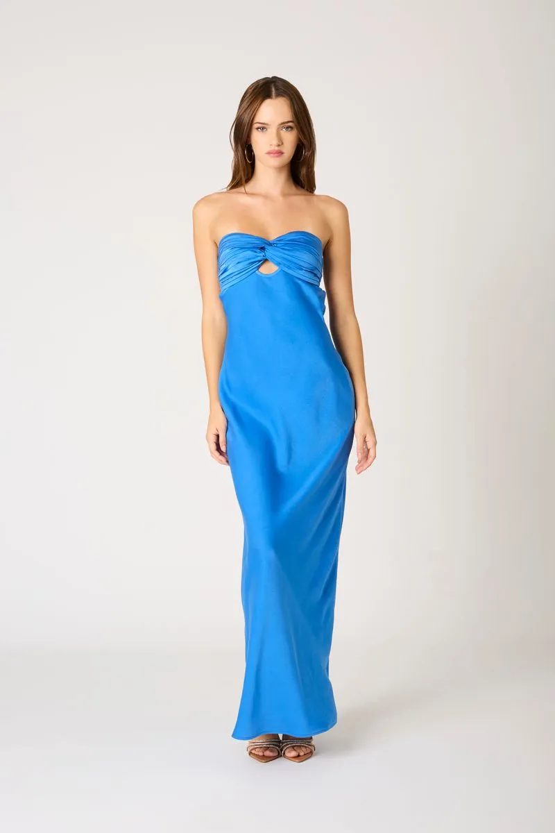 Strapless Satin Maxi Dress sold by Cotton Candy LA