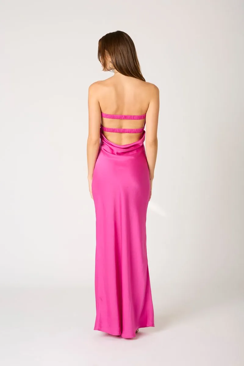Strapless Satin Maxi Dress sold by Cotton Candy LA product image thumbnail 3