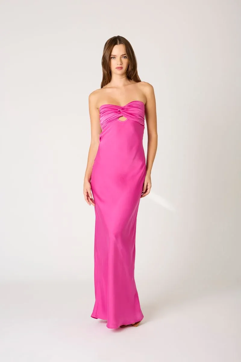 Strapless Satin Maxi Dress sold by Cotton Candy LA