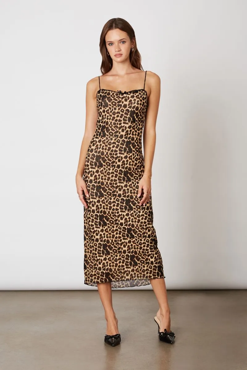 Leopard Mesh Midi Dress sold by Cotton Candy LA