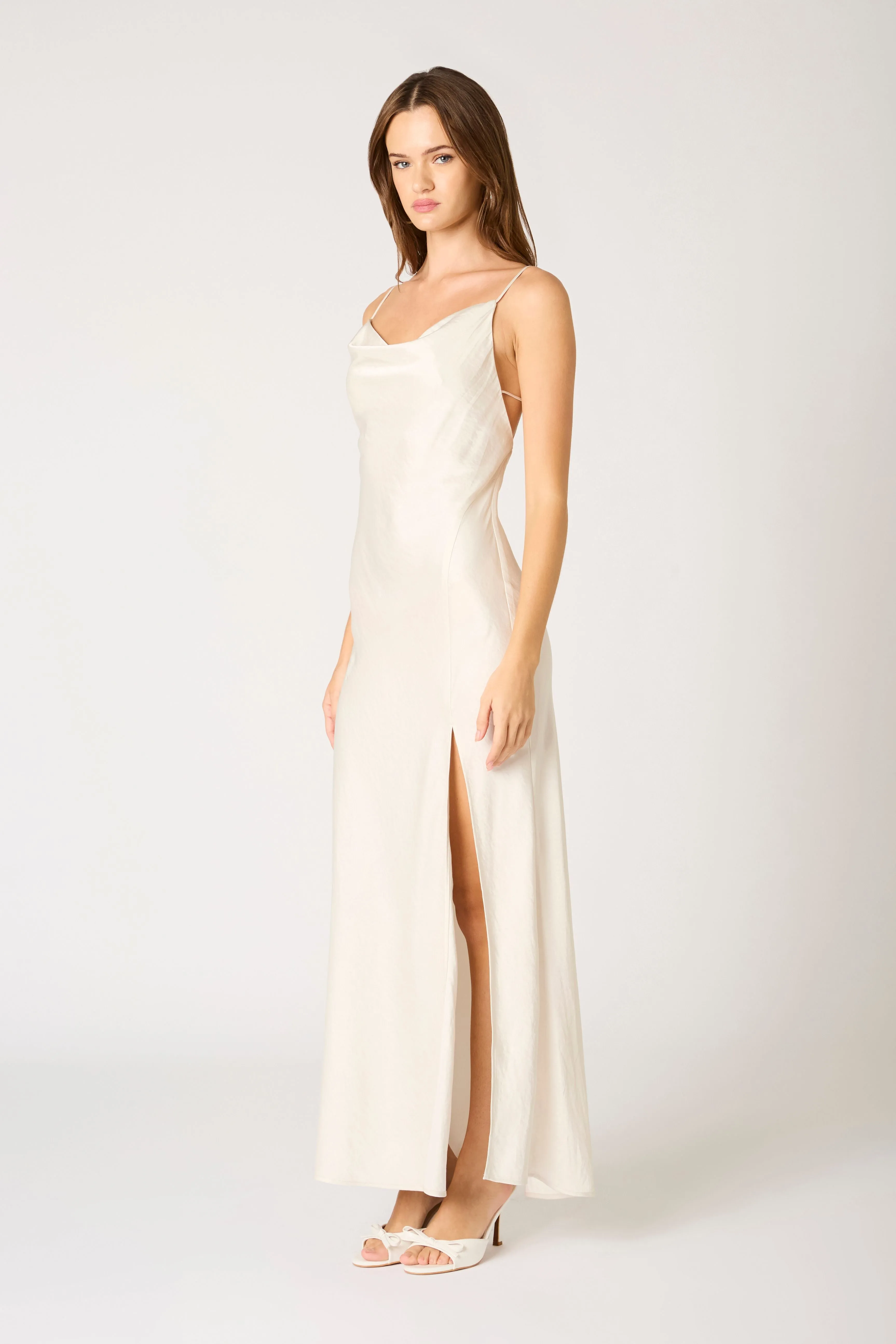 Cowl Neck High Slit Gown sold by Cotton Candy LA product image thumbnail 2