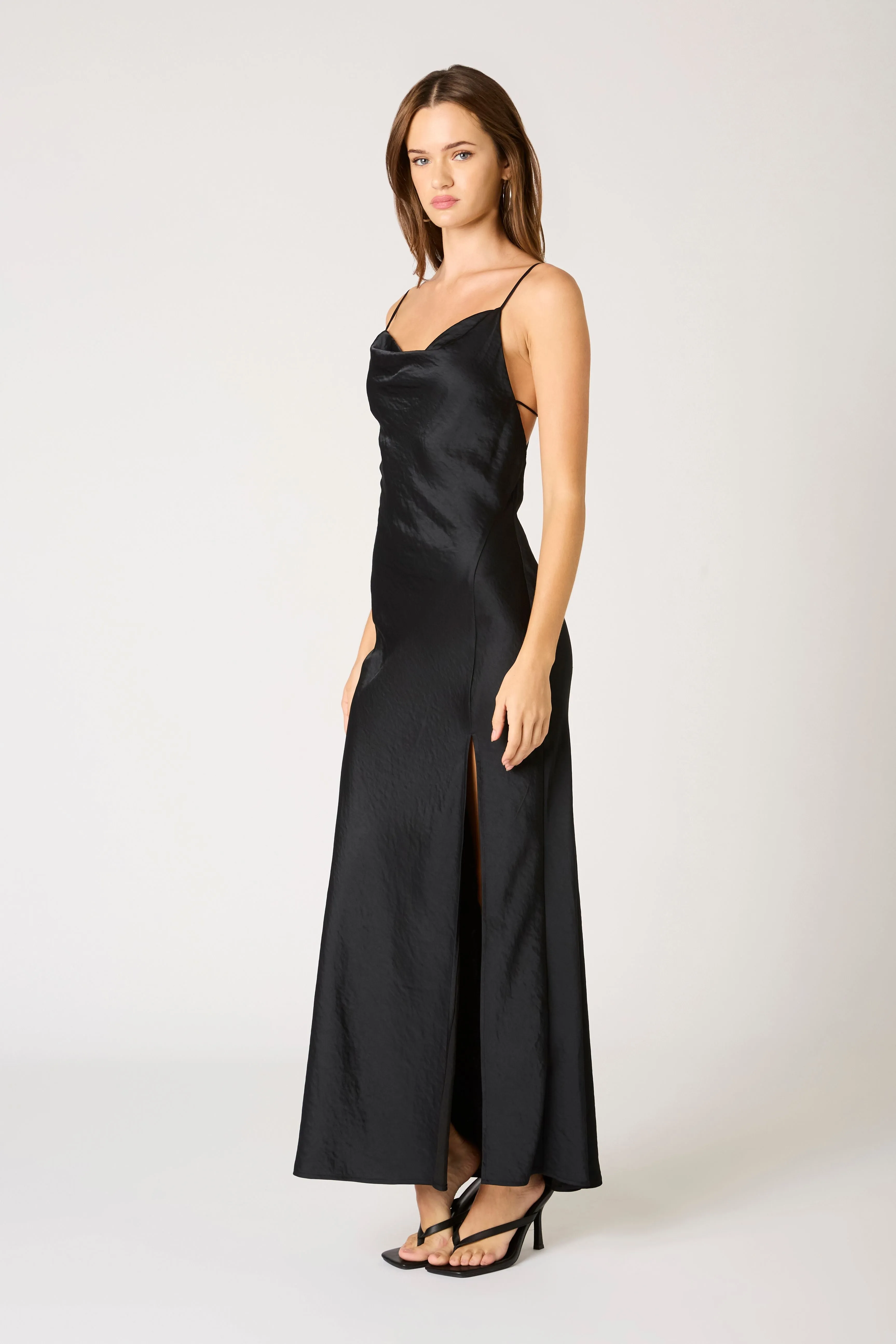Cowl Neck High Slit Gown sold by Cotton Candy LA product image thumbnail 2
