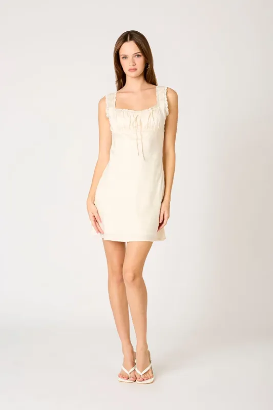 Satin Milkmaid Mini Dress sold by Cotton Candy LA